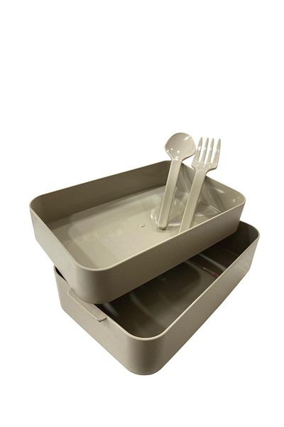 tüftürük Micro Double Compartment Nutrition Container 900ml Fork Spoon Gift