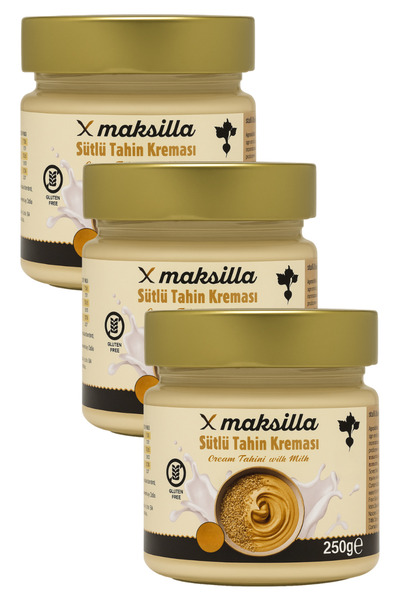 Maksilla كريم الطحينة بالحليب 3 عبوات (250 جم × 3)