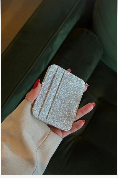 beautystyle Silvery Silver Women's Card Holder
