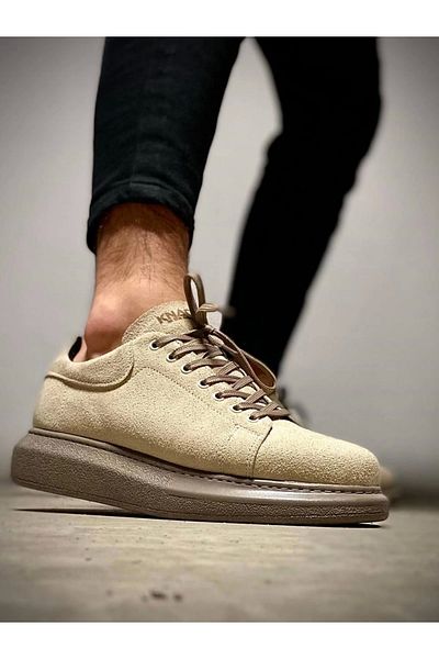 Beruflic High Sole Casual Shoes 044 Mink Suede