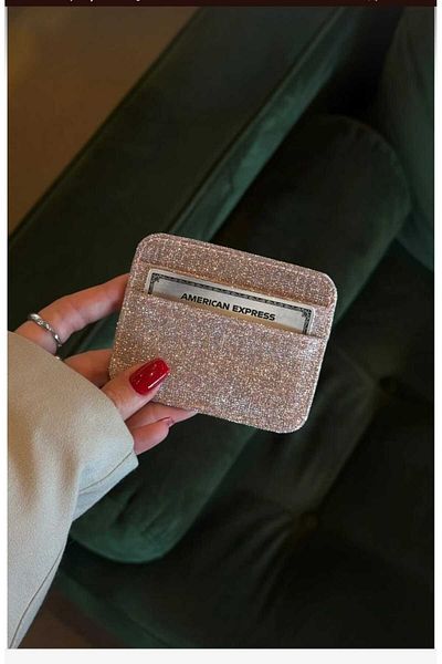 beautystyle Glittery Pink Women's Card Holder