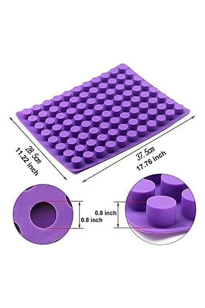 Generic 88-Cavities Mini Round Silicone Mold For Chocolate Truffle