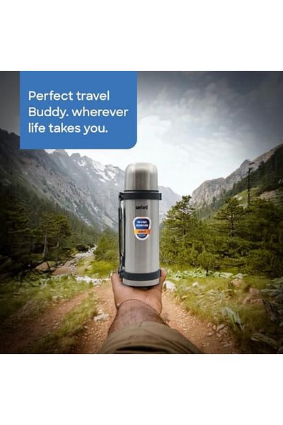Sanford 0.75L Stainless Steel Vacuum Flask | 24-Hour Hot & Cold Retention | Unbreakable Body | Porta