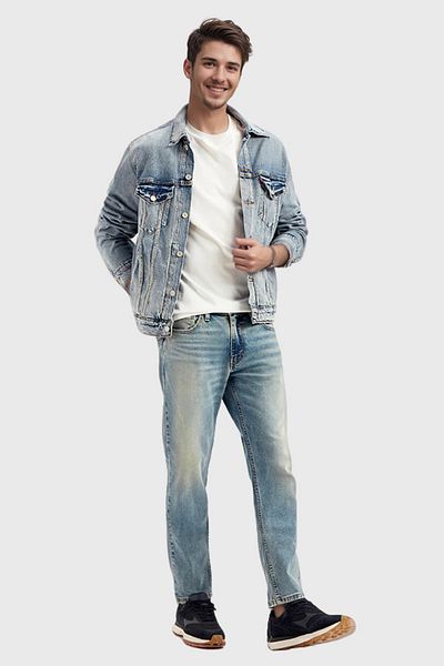 Levi's Men's 511 Light Blue Slim Fit Mid Rise Jeans