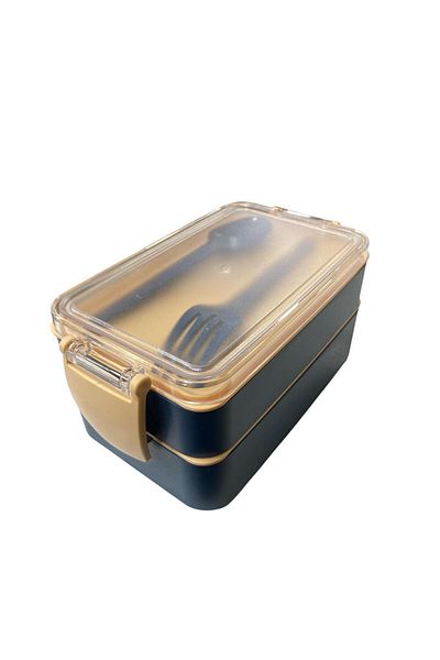 tüftürük Micro Double Compartment Nutrition Container 900ml Fork Spoon Gift