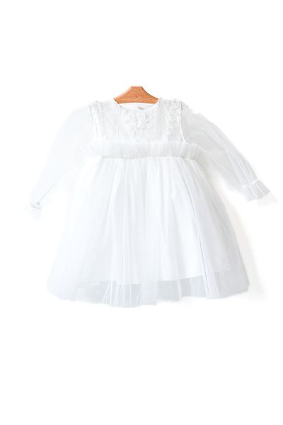 Baby Animals Baby Girl Dress Girls Kids Dress Birthday Party Wedding Dress Long Sleeve Lined Dress