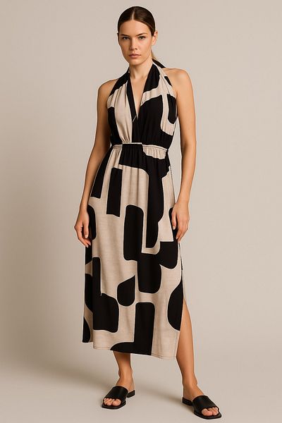 bravorite for brave women Backless Waist-Sitting Midi Length Dress