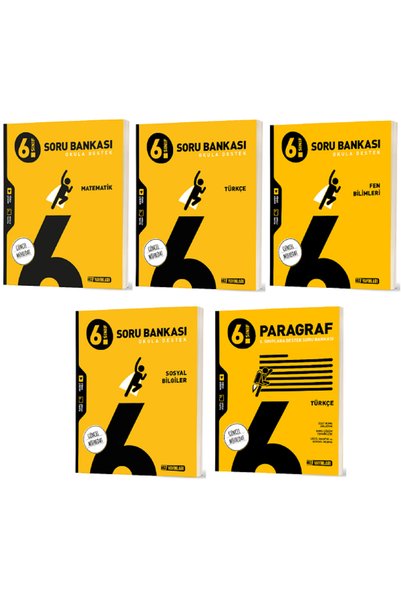 Efsane Yayınları 6.Sınıf Hız Yayınları Matematik + Türkçe + Fen + Sosyal + Pa...