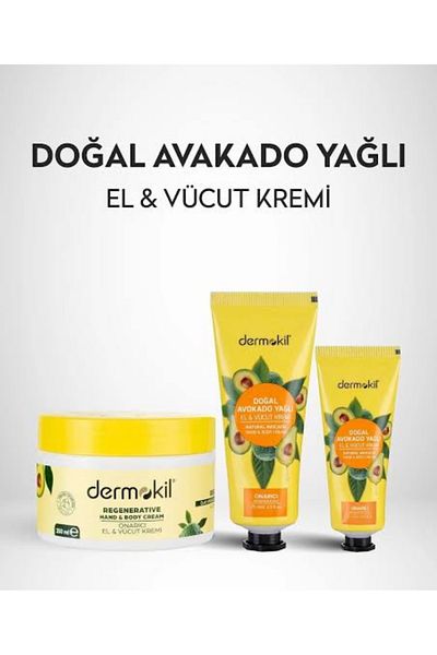 Dermokil Avocado Oil Hand and Body Cream 250 Ml+75Ml+30 ml