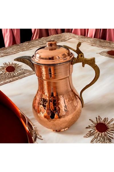 BARITCIOGLU Bakır sürahi Kapaklı büyük boy 1.5L