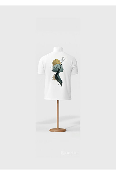 barsdepo Tricou oversize cu imprimeu, tricou oversize unisex alb