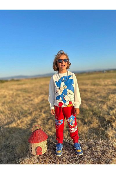 YİGİT BUTİK Printed Long Sleeve Boys Bottom Top Set