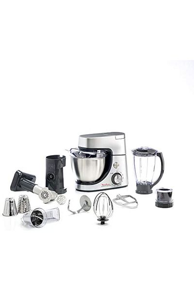 Moulinex Kitchen Machine | Masterchef Gourmet Kitchen Machine | 1100 W | Silver | Stainless Steel/Pl