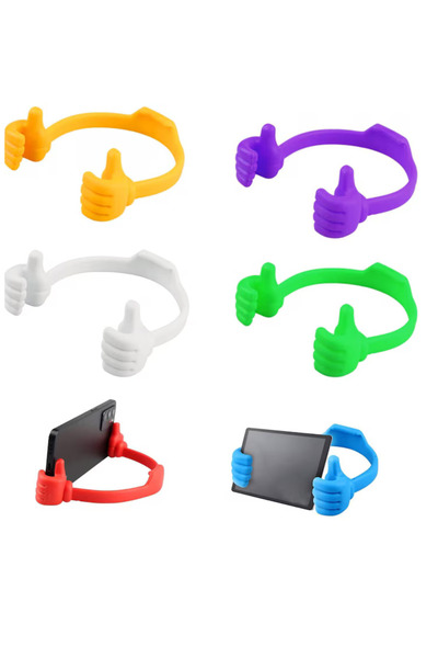OEM Set of 6 phone holders, 9.4 x 11.4 x 4.2 cm, silicone, TPU, multicolor