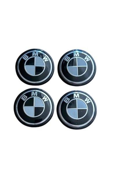 MAF Set 4 capace roți 59mm exterior, 55mm interior BMW negru alb compatibile/înlocuire jantă din aliaj