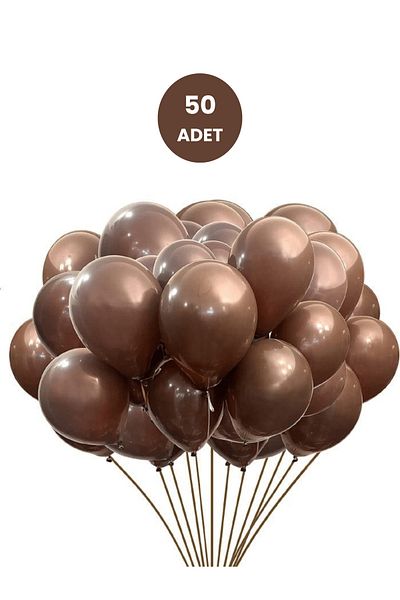 Mielibon Brown Latex Balloon 12 Inch Set of 50 – Bulk Party Birthday Wedding Decoration