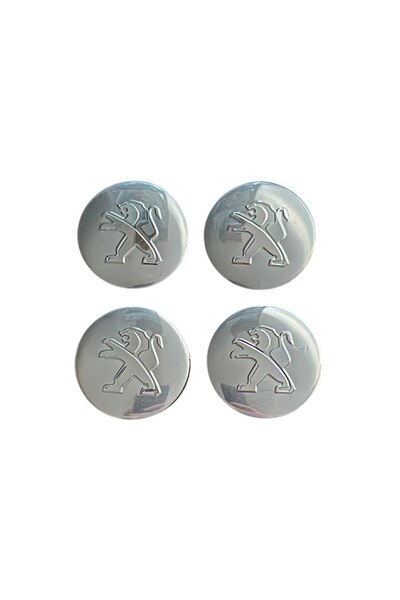 MAF Set 4 capace roti 57mm exterior, 54mm interior Peugeot Argintii compatibil/inlocuitor janta aliaj