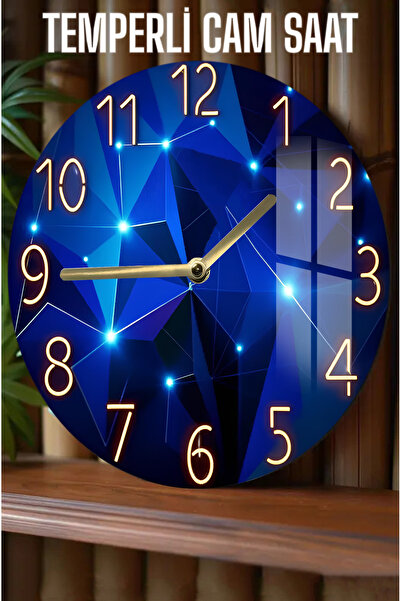 kutuTR 8692016095792 Dekor! 3D Görünümlü Temperli Cam Saat – 33 cm CSDW304