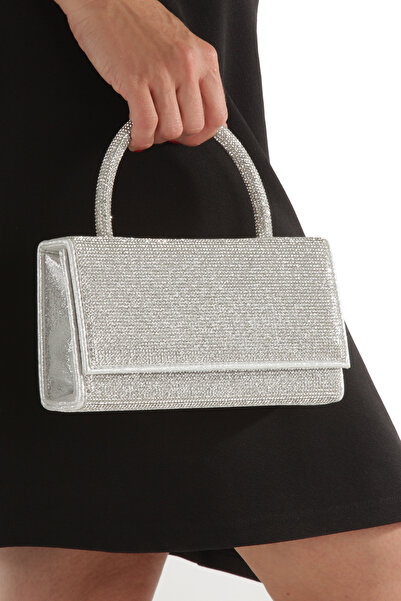 PİCCOLO حقيبة سهرة مستطيلة مرصعة بالأحجار