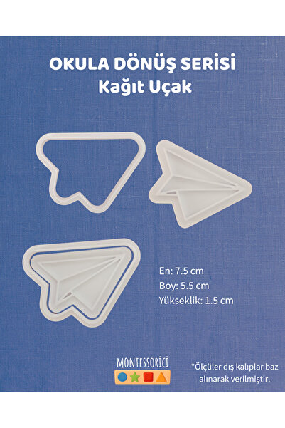 Montessori Back to School Themed Cookie Cutter Set – 10 Piece Cookie Cutter and Stamp