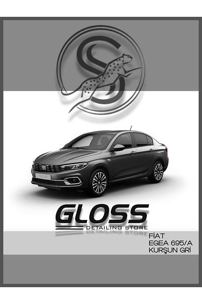 Flea Market Fiat Egea Lead Gray 695A - Professional Scratch and Stone Mark Remover Touch-Up Paint 20ml. Compatible