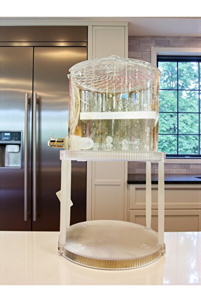 AKSOY SEBİL ŞERBETLİK YAĞLIK CAM MUSLUKLU MİKA TABANLI 2,6 LT AKSOYLAR HOME AVM