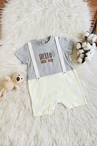 Minoliva Luna Bebek tulumu %100 pamuklu 3-6-9 ay seçeneği. (hello nice day) y...