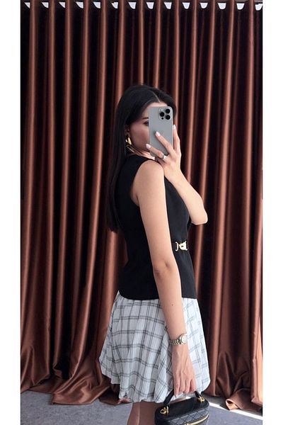 Butik Beyza Side Buckle Detail Lined Vest