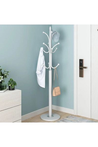 smart home Metal clothes hanger and rack with hooks, metal clothes rack with a height of 179 cm - metal rack