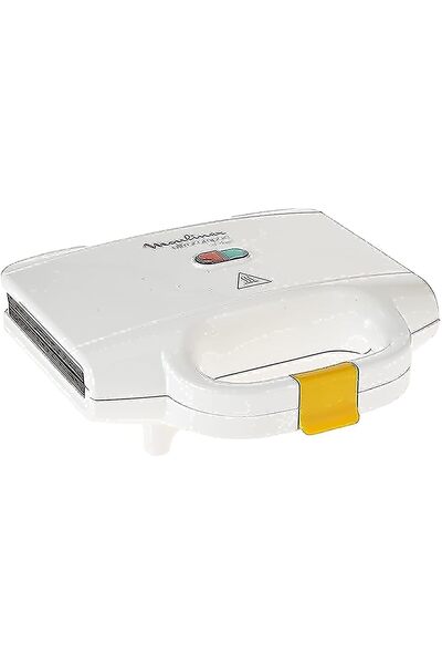Moulinex Sandwich Maker | Ultracompact | Non-Stick Plates | 700W | Easy to Clean | White