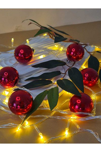 mıstıque home Christmas Tree Ornament 6 Pieces Pink Ball 5 cm Christmas Ornament