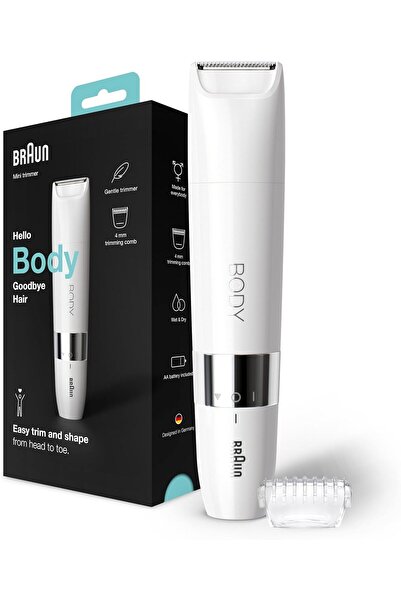 Braun Body Mini Trimmer BS1000, Electric Body Hair Removal for Everybody, for On-the-Go