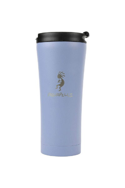 Aquapelli كوب سفر معزول مزدوج الجدار C116 - أزرق دينم، 480 مل