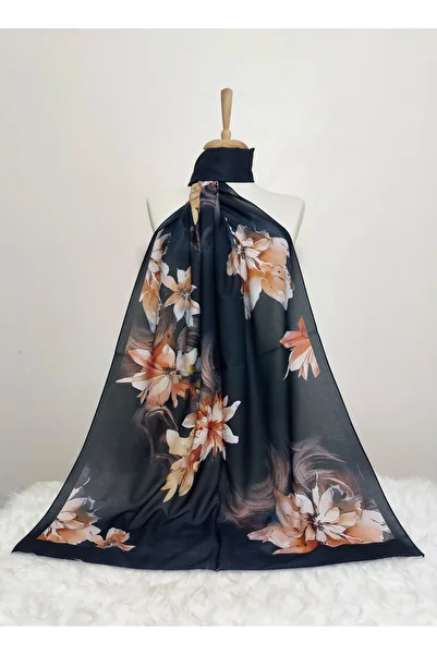 REMOMODA Patterned Flower Model Shawl Italian Cotton Flexible Soft Shawl High Quality
