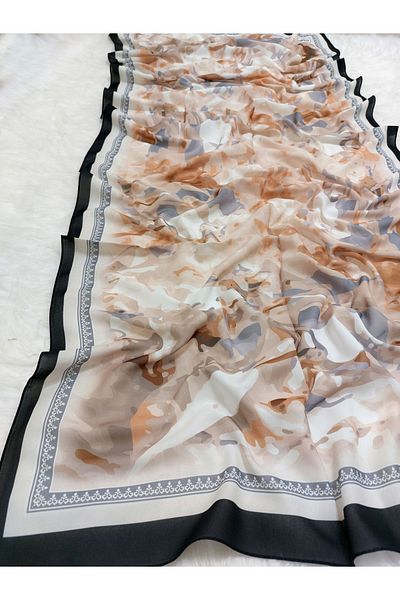 REMOMODA Patterned Watercolor Model Shawl Italian Cotton Flexible Soft Shawl High Quality