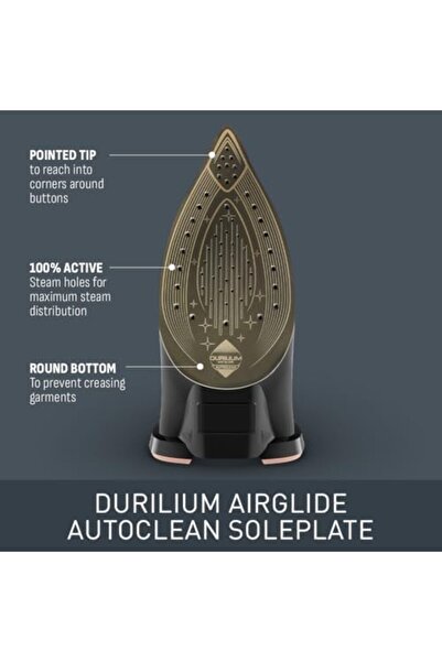 TEFAL Ultimate Pure Steam Iron, 3100W, Black and Rose Gold