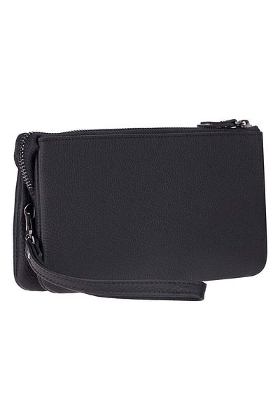BloominBag Majeste Black Elegance Curated Leather Clutch Bag