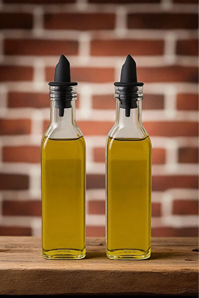 Home طقم إبريق زيت كريستالو زجاجي شفاف مكون من قطعتين مع سدادات سيليكون 250 مل