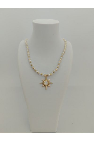 Valora Cream Bead North Star Dream Necklace