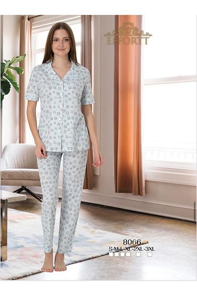 EM&FA TEKSTİL Short Sleeve Pajama Set