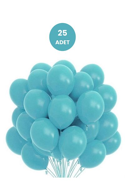 Mielibon Turquoise Pastel Latex Balloon 12 Inch Set of 25 – Party Birthday Engagement Wedding Decoration