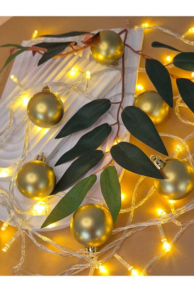 mıstıque home Christmas Tree Ornament 6 Pieces Pink Ball 5 cm Christmas Ornament