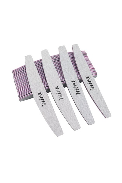 MIRA PROFESSIONAL إسفنجة مبرد أظافر نصف قمرية 709 لتصميم فن الأظافر، 25 قطعة ...