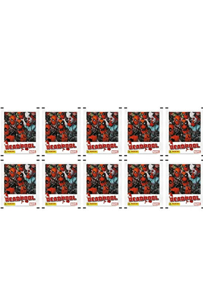 Next Plus Licensed Deadpool Marvel Panini Starter Pack+ 10 Packs (40 Stickers+40 Cards)