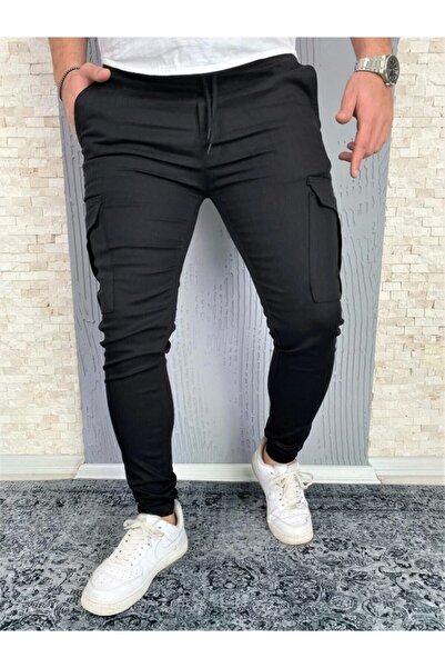 wamoss Yeni Sezon Beli ve Paçası Lastikli Erkek Jogger Kargo Pantolon YK12