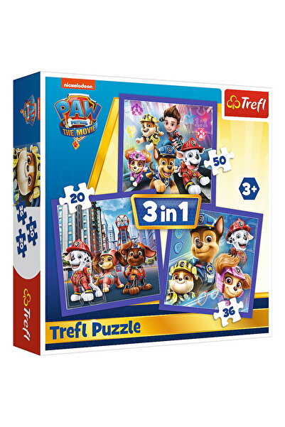 Trefl Puzzle 3In1 Patrula Catelusilor Gata De Actiune