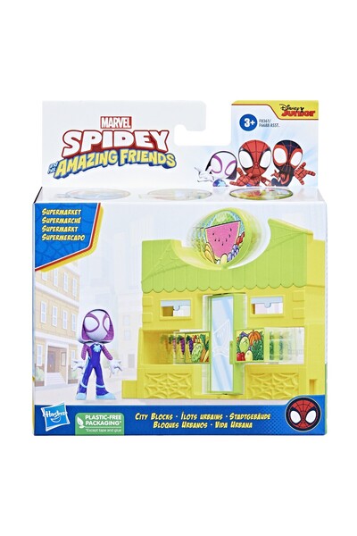 Hasbro Spidey Prietenii Extraordinari City Bloks Set De Constructie Supermarket