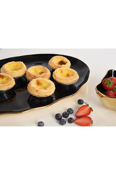 B&L Decor Noir Oval Platter
