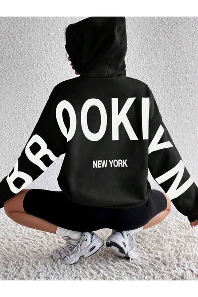 MANCY سويت شيرت بروكلين مطبوع للجنسين