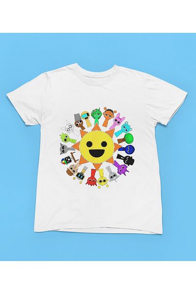 MAGORS Sprunki Printed Cycling Collar 100% Cotton Children's and Youth Tshirt